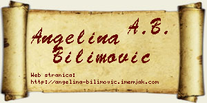 Angelina Bilimović vizit kartica